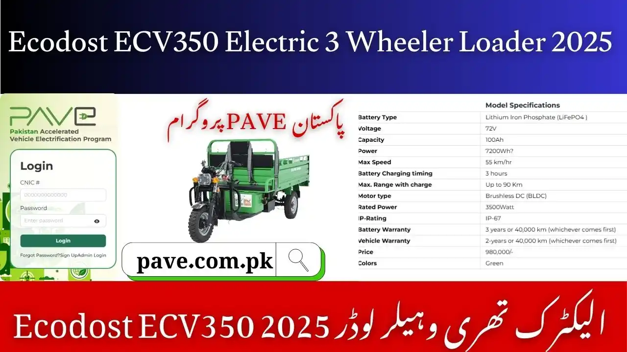 Ecodost ECV350 Electric 3 Wheeler Loader October 2025 72V Lithium Battery Price & Specs 1 Ecodost ECV350 Electric 3 Wheeler Loader