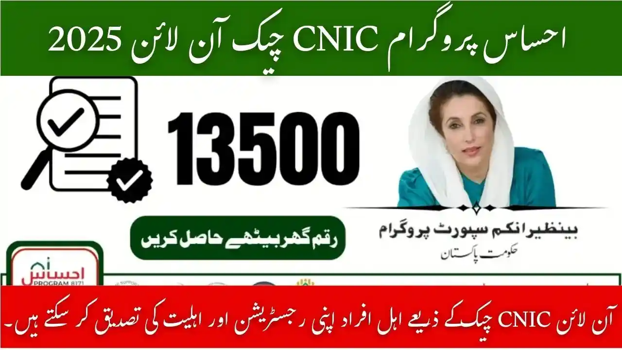 Ehsaas Program CNIC Check Online 2025 – Verify Eligibility via 8171 1 Ehsaas Program CNIC Check Online