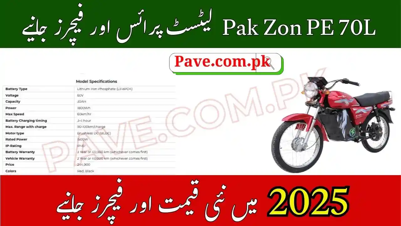 Pak Zon PE 100L: The Best Value Electric Bike for Pakistani Roads 1 Pak Zon PE 100L