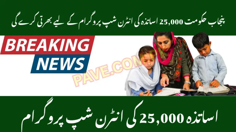 Punjab Govt to Hire 25,000 Teacher Internship Program