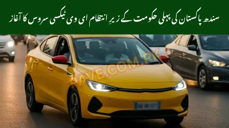 Sindh to Launch Pakistan’s First Government-Operated EV Taxi Service