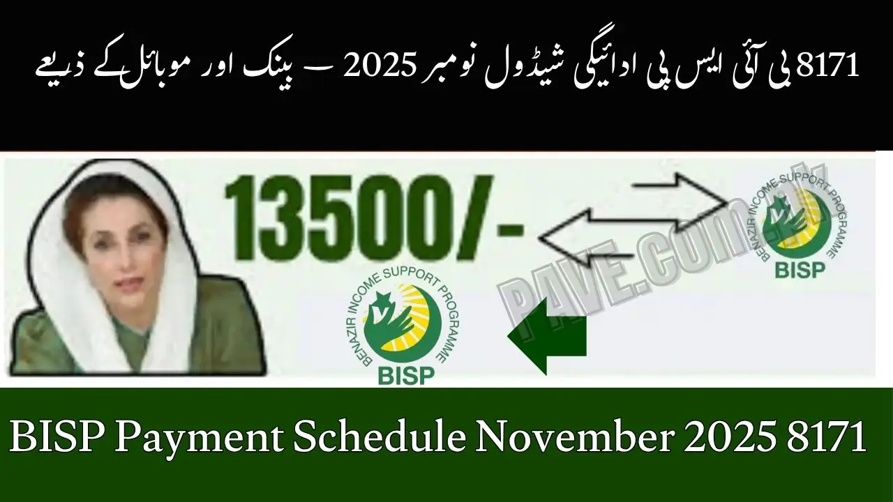 8171 BISP Payment Schedule November 2025
