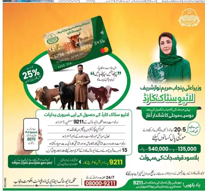 CM Punjab Livestock Card Phase 2 Apply Online 2025 — Get Rs 5.4 Lakh Loan with 25% Subsidy! 6 9211 Livestock Card Registration