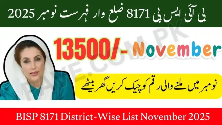 BISP 8171 District-Wise List November 2025