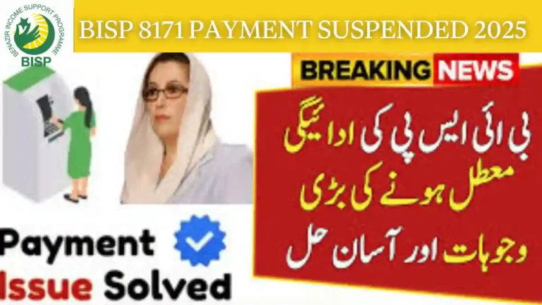 BISP 8171 Payment Suspended 2025