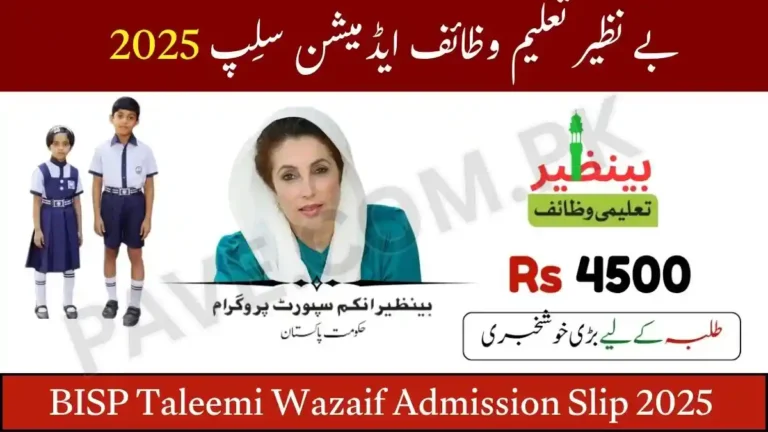 How to Resubmit BISP Taleemi Wazaif Admission Slip 2025 Step-by-Step Process 1 BISP Taleemi Wazaif Admission Slip 2025