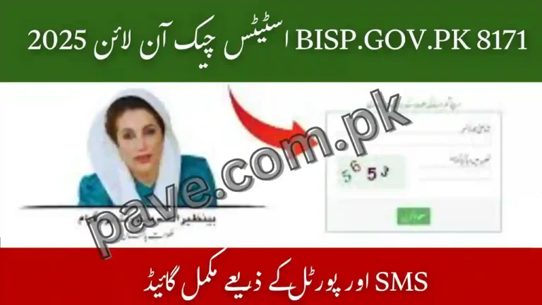 BISP.gov.pk 8171 Status Check Online