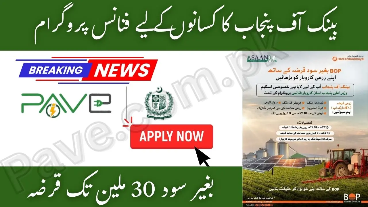 Bank of Punjab Interest-Free Loan 2025 – Solar Energy & Farming Projects 1 Bank of Punjab Interest-Free Loan 2025