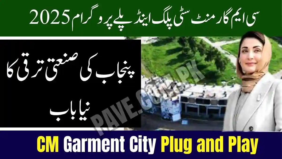 CM Garment City Plug and Play Online Registration 2025 – Jobs, Training, and Industrial Growth Revolution in Punjab 1 CM Garment City Plug and Play Online Registration