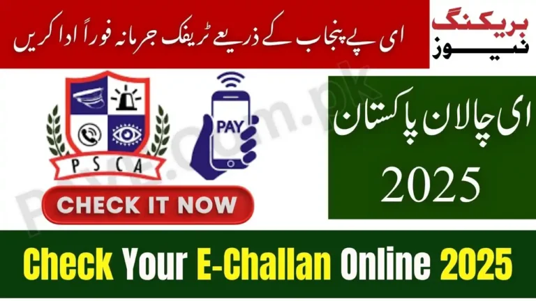 E-Challan Pakistan 2025 Check and Pay Traffic Fines Online
