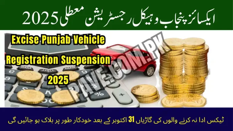 Excise Punjab Vehicle Registration Suspension 2025