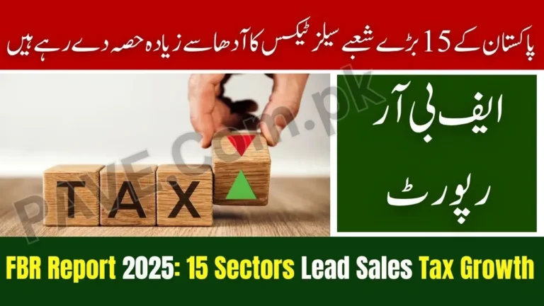 FBR Report 2025 15 Major Sectors Generate 57% of Pakistan’s Rs.1.6 Trillion Sales Tax Revenue