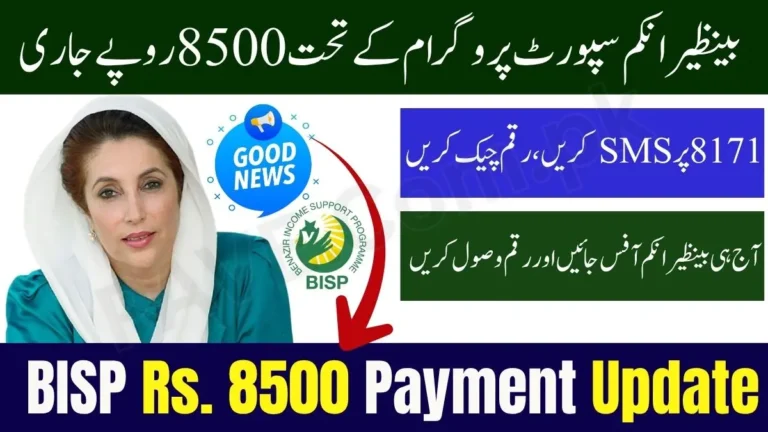 Get Rs 8500 Through Benazir Income Support Program 2025