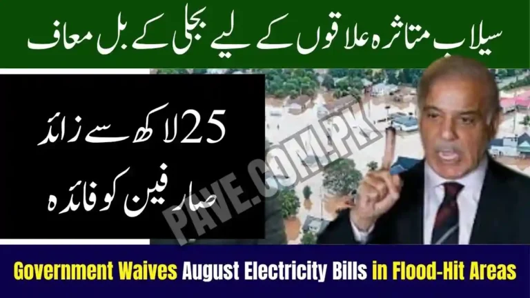 Government Waives August Electricity Bills in Flood-Hit Areas