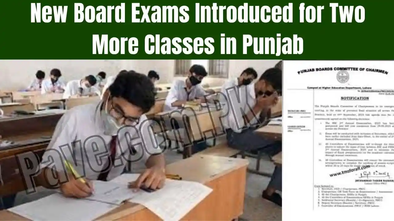 New Board Exams Introduced for Two More Classes in Punjab 1 New Board Exams Introduced for Two More Classes in Punjab