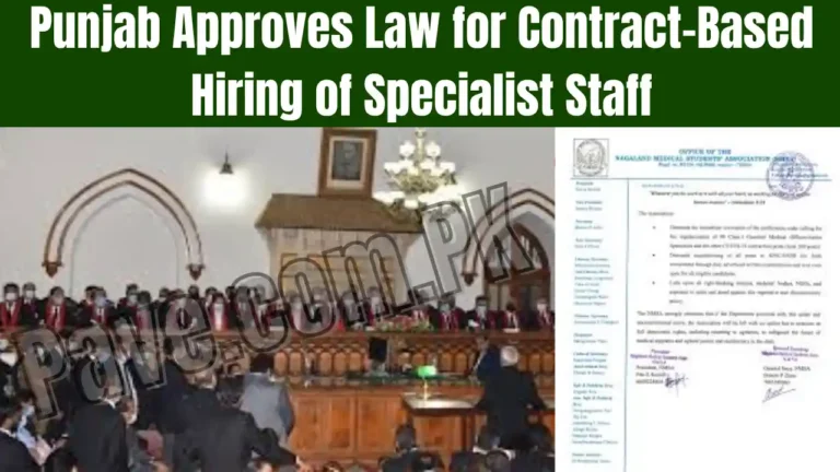 Punjab Approves Law for Contract-Based Hiring of Specialist Staff