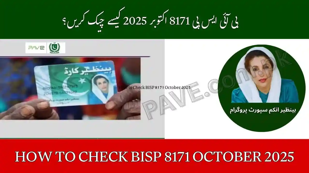 How to Check BISP 8171 October 2025 Payment by CNIC Full Step-by-Step Guide 1 How to Check BISP 8171 October 2025