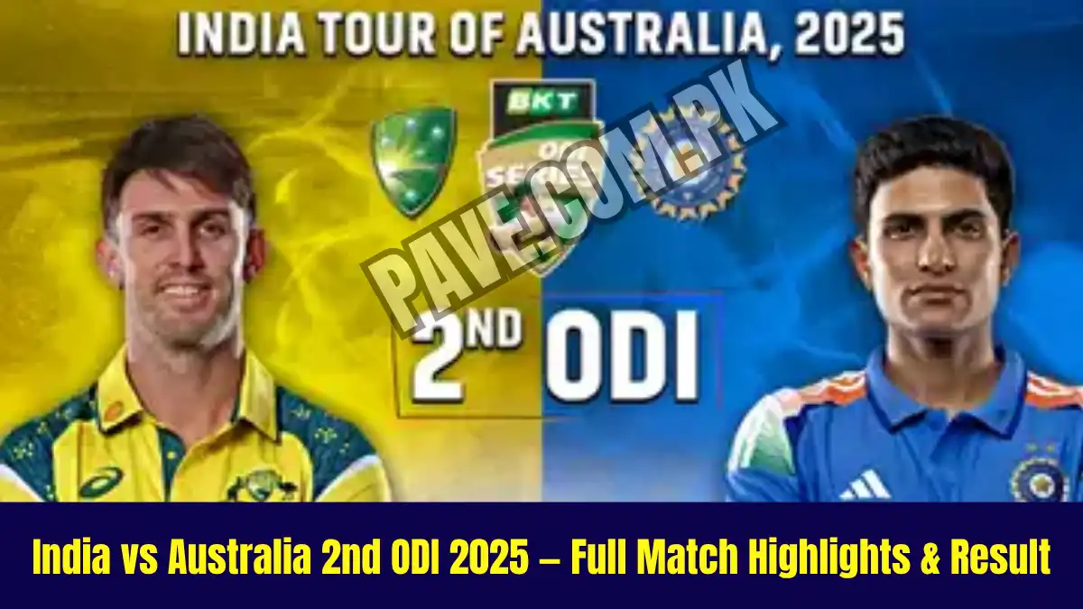 India vs Australia 2nd ODI 2025 — Full Match Highlights & Result 1 India vs Australia 2nd ODI 2025