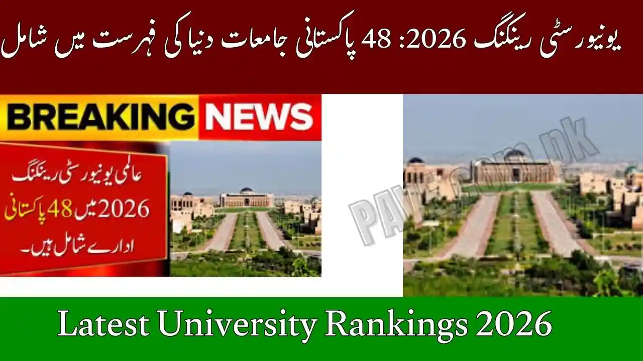 Latest University Rankings 2026 48 Pakistani Universities Make the Global List
