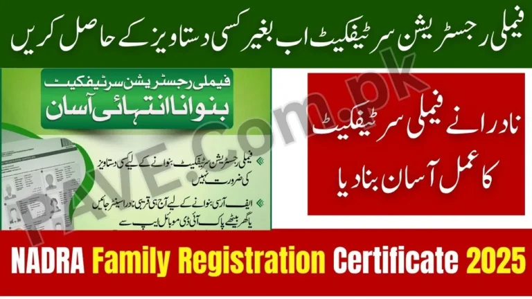 NADRA Family Registration Certificate Made Easier 2025