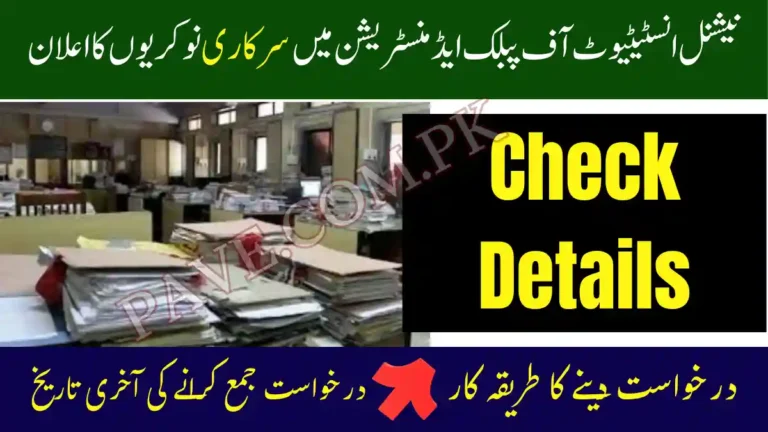 National Institute of Public Administration (NIPA) Islamabad Announces Multiple Government Job Vacancies — Apply Now for BPS-01 to BPS-16 Positions 8 National Institute of Public Administration (NIPA) Islamabad Announces Multiple Government Job Vacancies