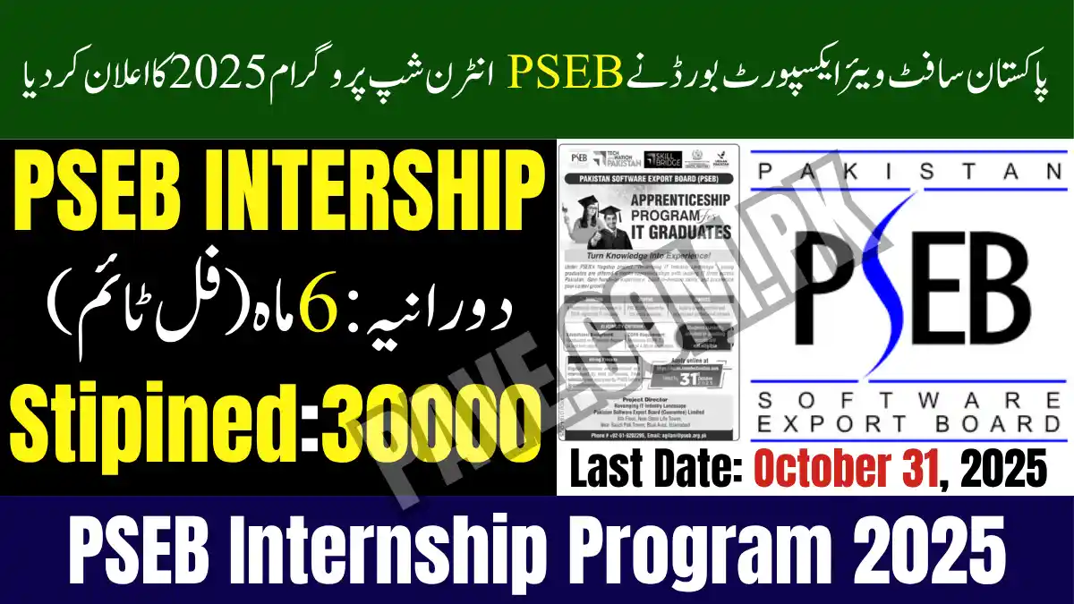 Pakistan Software Export Board Announces PSEB Internship Program 2025 – Registration for IT Graduate Apprenticeships 1 PSEB Internship Program