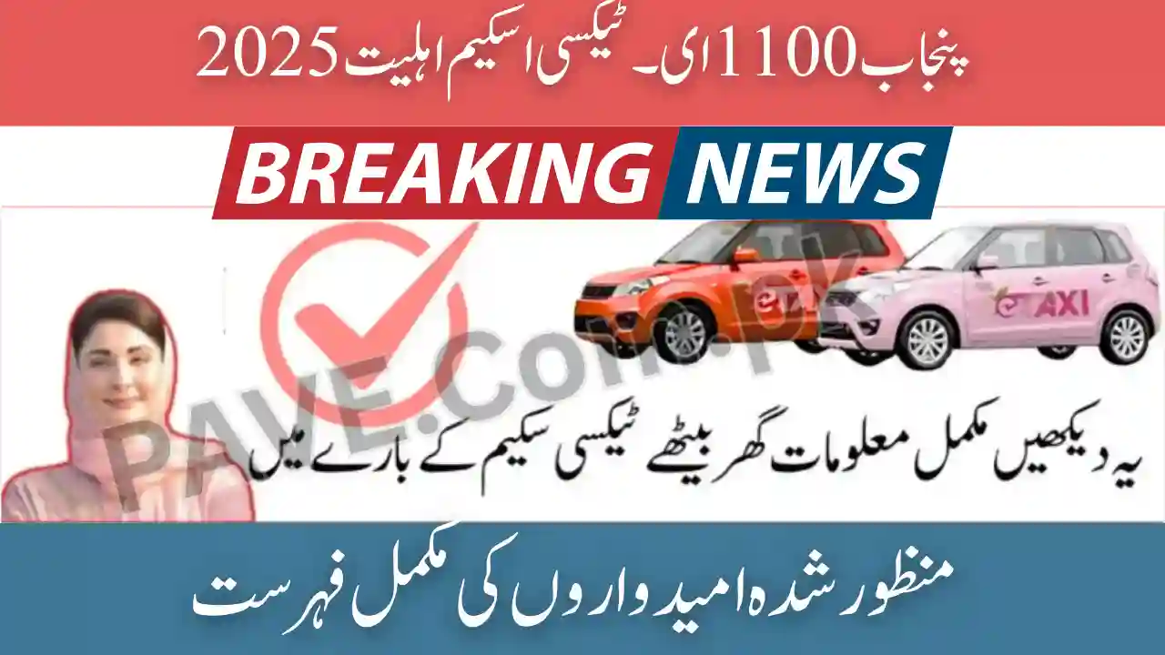 Punjab 1100 E-Taxi Scheme Eligibility 2025 – Complete List of Approved Applicants 1 Punjab 1100 E-Taxi Scheme Eligibility 2025
