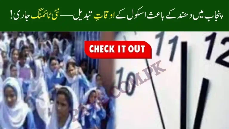 Punjab Announces New Fog School Timing Schedule 2025 – Official Advisory Issued 3 Punjab Announces New Fog School Timing Schedule 2025