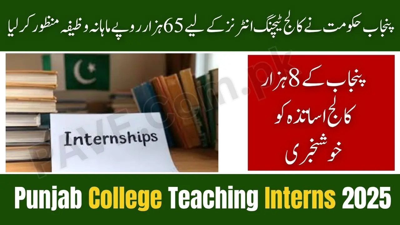 Punjab Announces Rs. 65,000 Monthly Package for College Teaching Interns