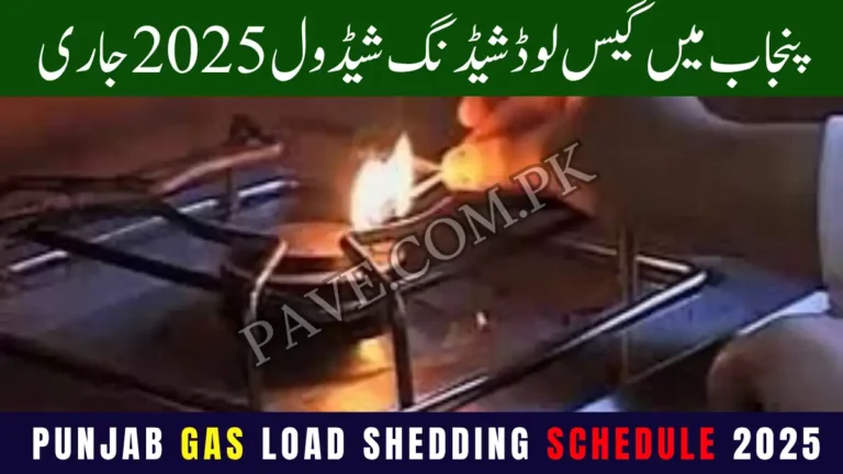 Punjab Gas Load Shedding Schedule 2025