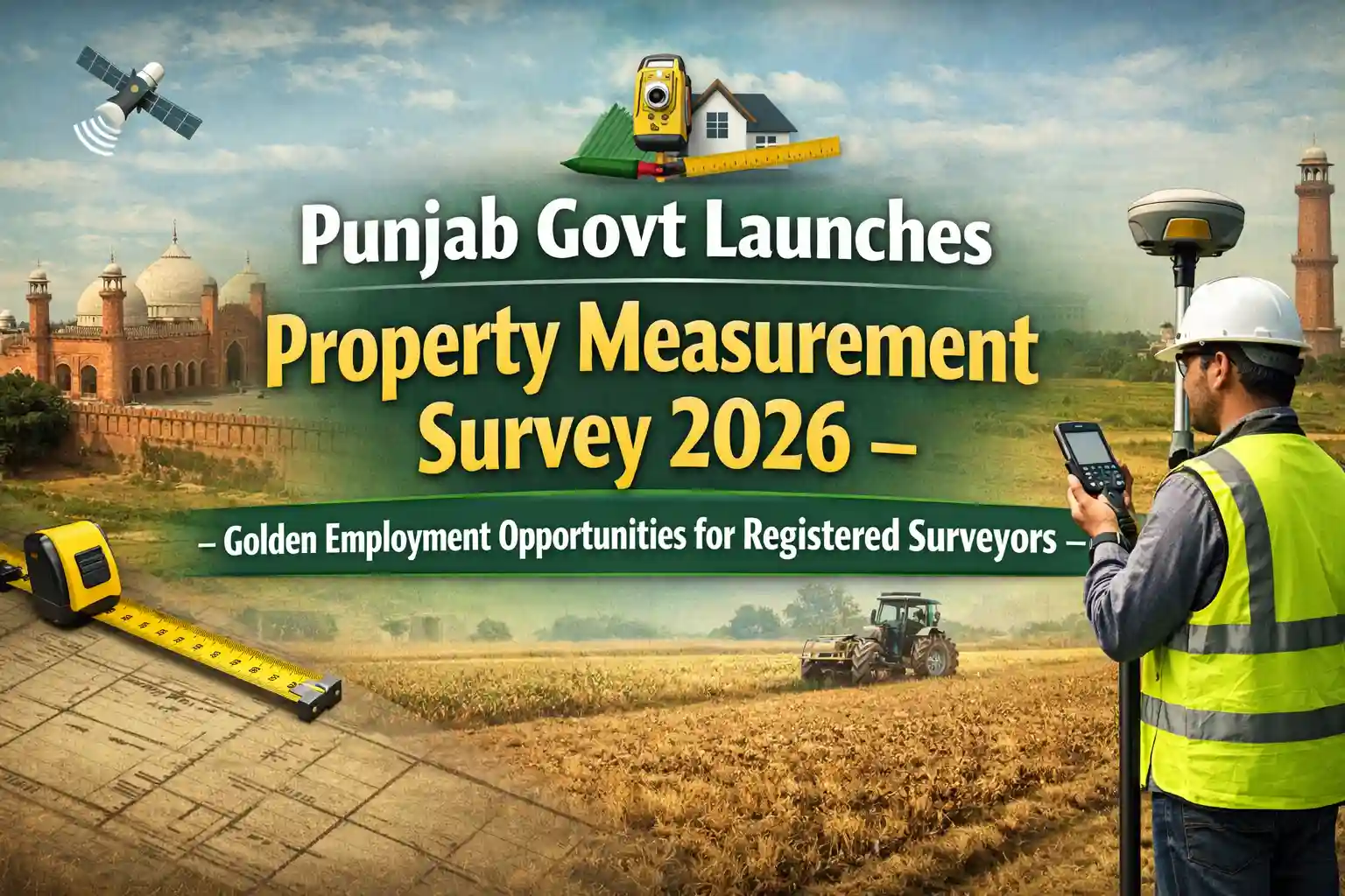 Punjab Govt Launches Property Measurement Survey 2026 – Golden Employment Opportunities for Registered Surveyors