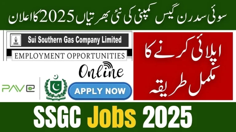 Sui Southern Gas Company Limited Announces New Jobs 2025