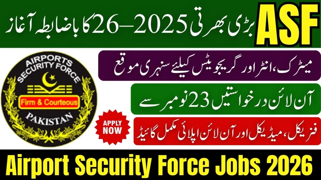 Airport Security Force ASF Jobs 2025-26 Latest Vacancies Online Apply Step By Step Guide 1 ASF Jobs Online Apply 2025