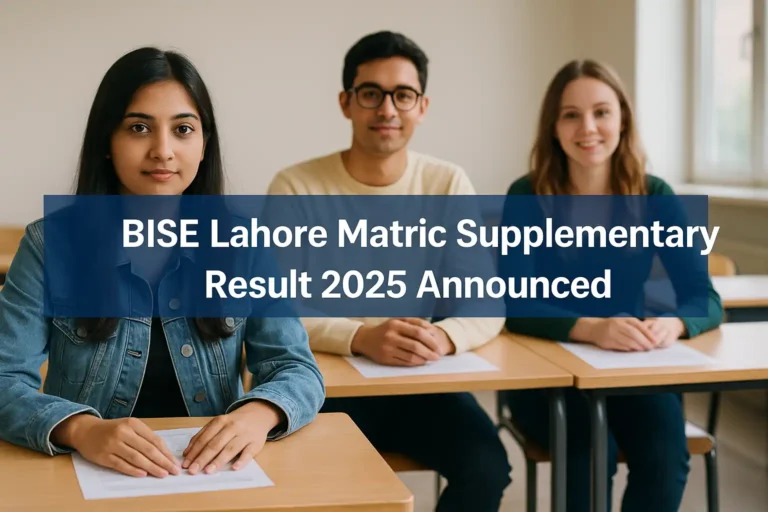 BISE Lahore Matric Supplementary Result 2025
