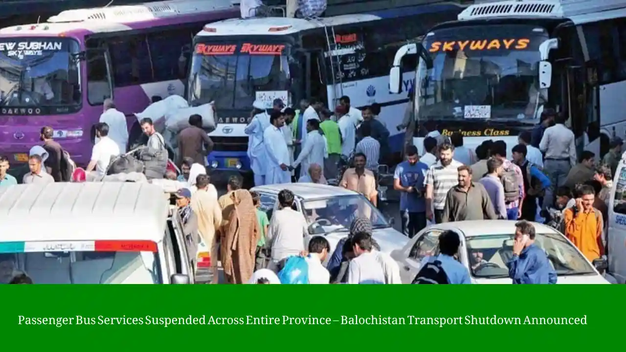 Balochistan bus service suspension