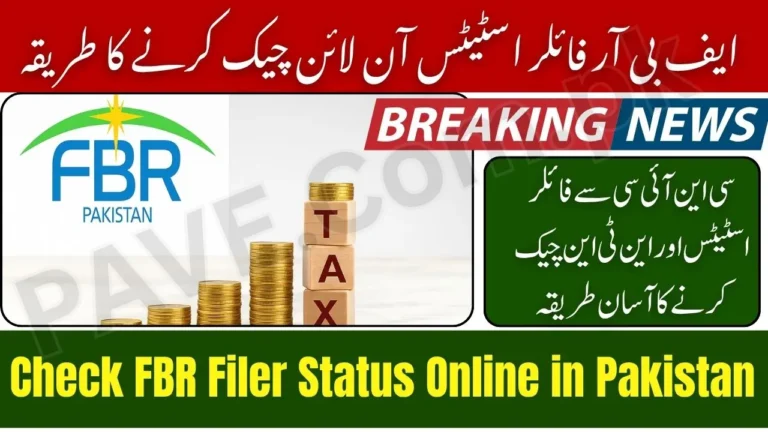Check FBR Filer Status Online in Pakistan