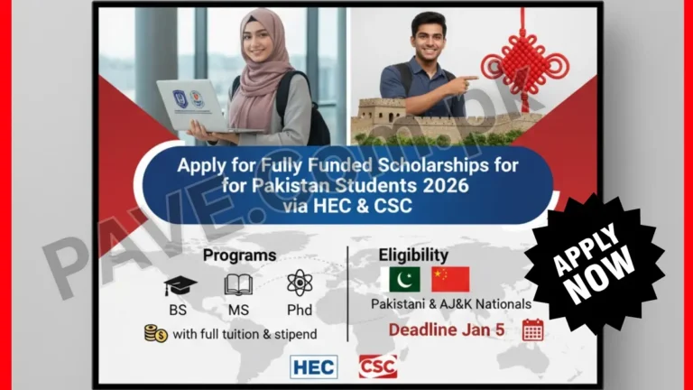 Latest China Fully Funded Scholarships for Pakistani Students 2026–27 – Apply Now via HEC 7 China Fully Funded Scholarships for Pakistani Students 2026–27