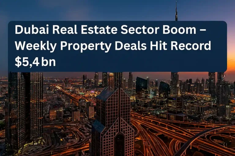 Dubai Real Estate Sector Boom Record 5.4bn Transactions Last Week