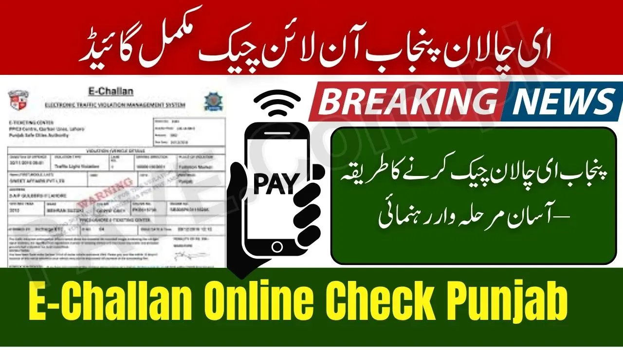 E-Challan Online Check Punjab – Lahore, Rawalpindi, Islamabad & Sargodha Full Guide 1 E-Challan Online Check Punjab