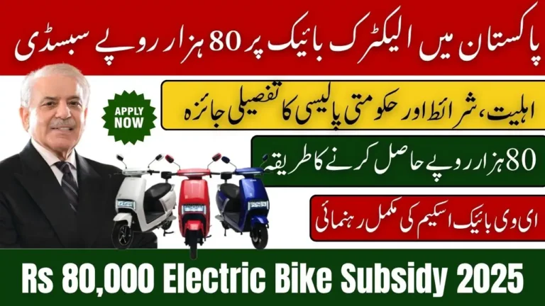 Rs 80,000 Electric Bike Subsidy Announced in Pakistan – Complete EV Policy 2025 Breakdown 5 Electric Bike Subsidy Announced in Pakistan