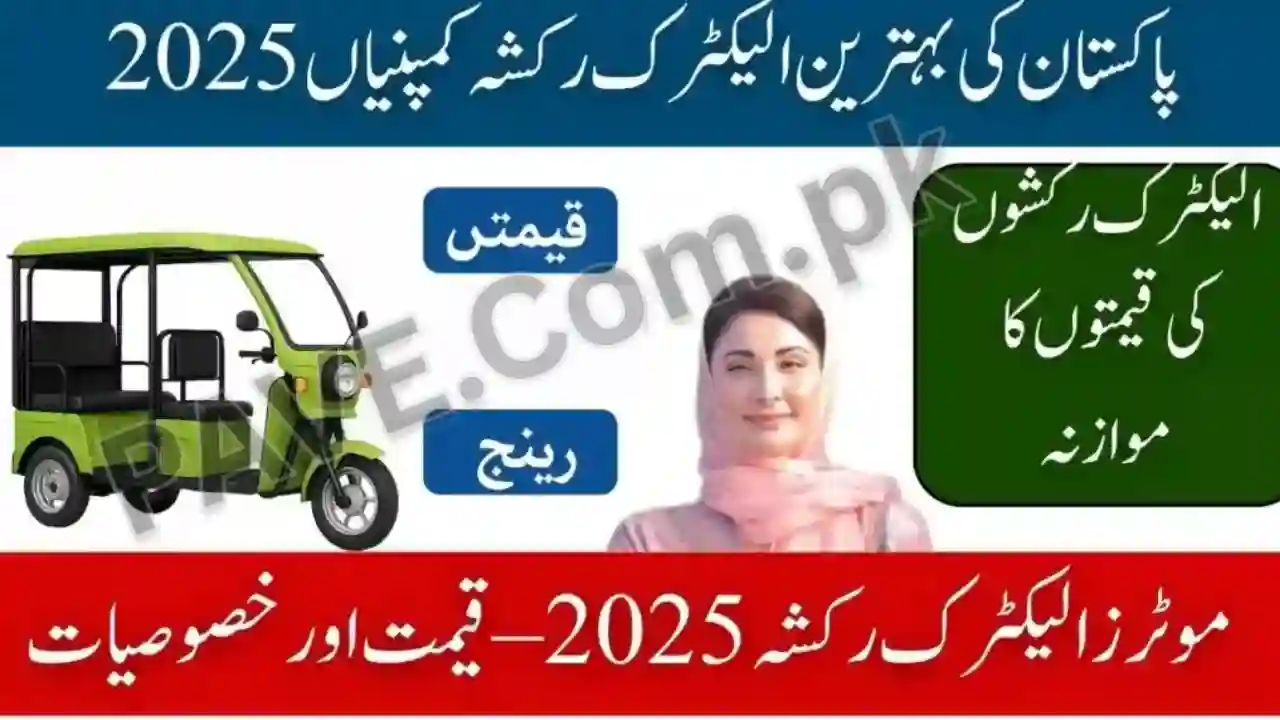 Electric Rickshaw Companies Pakistan 2025
