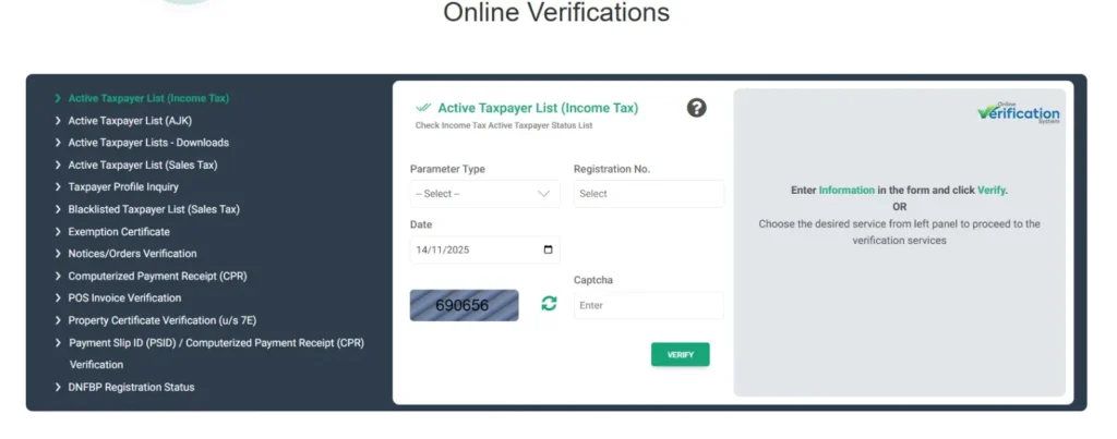Check FBR Filer Status Online 