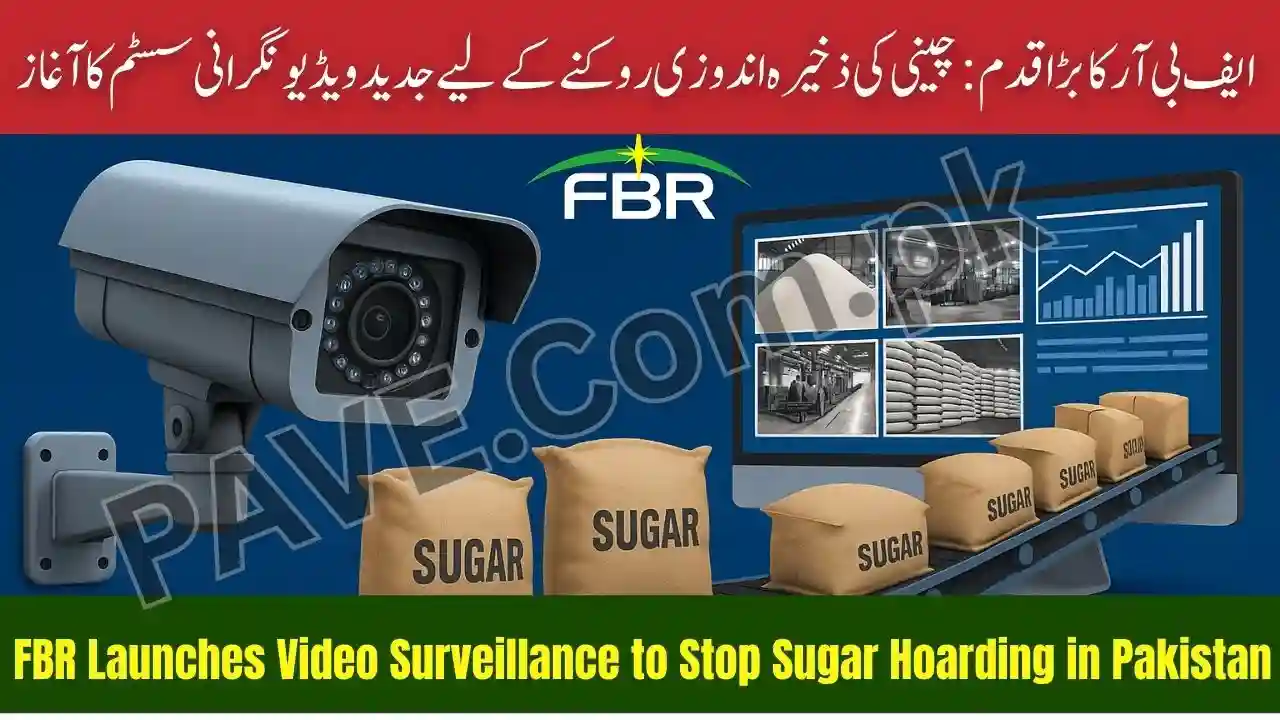FBR Launches Video Surveillance to Stop Sugar Hoarding in Pakistan