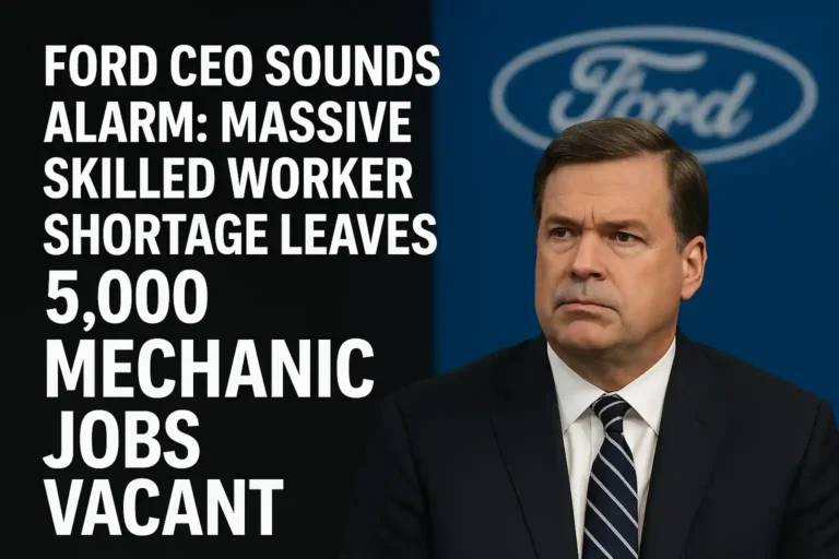 Ford CEO skilled worker shortage 5000 Mechanic Jobs