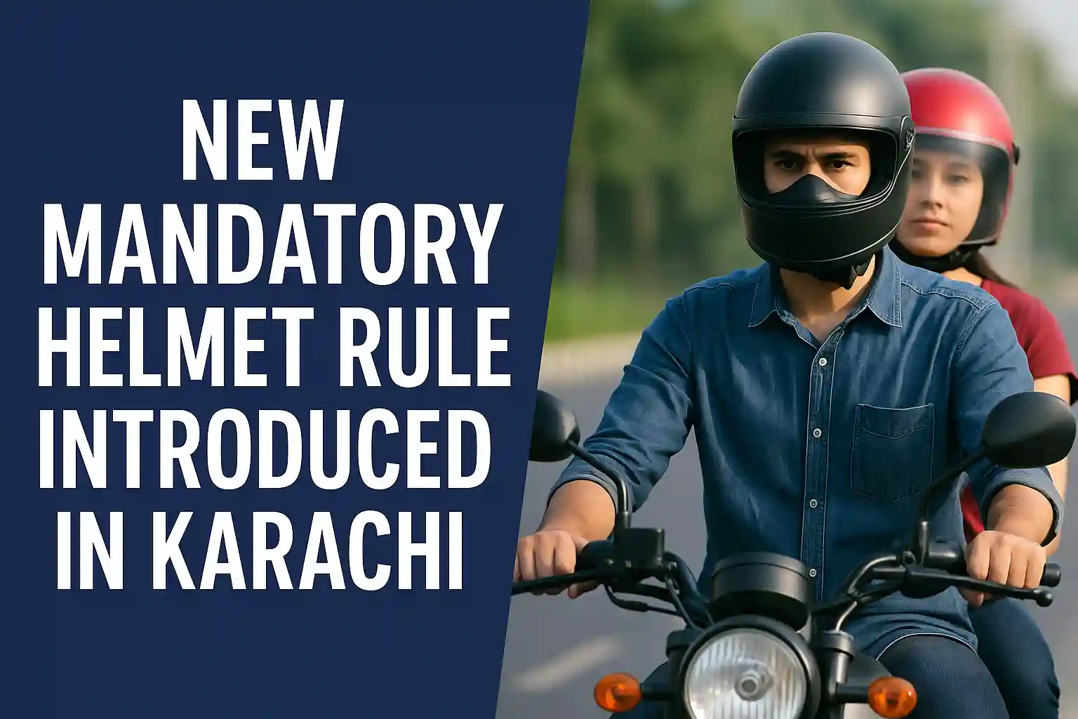 New Mandatory Helmet Rule in Karachi