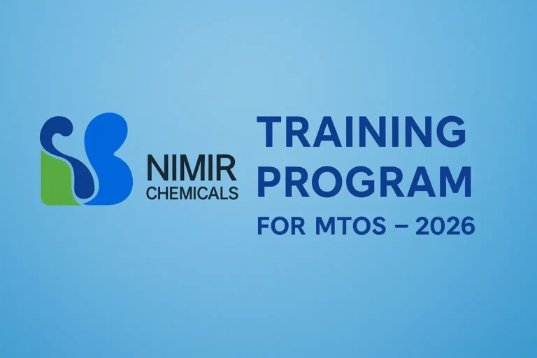 Nimir Chemicals Announces MTO Training Program 2026 for Fresh Engineering & Chemistry Graduates 7 Nimir Chemicals Announces MTO Training Program 2026 for Fresh Engineering