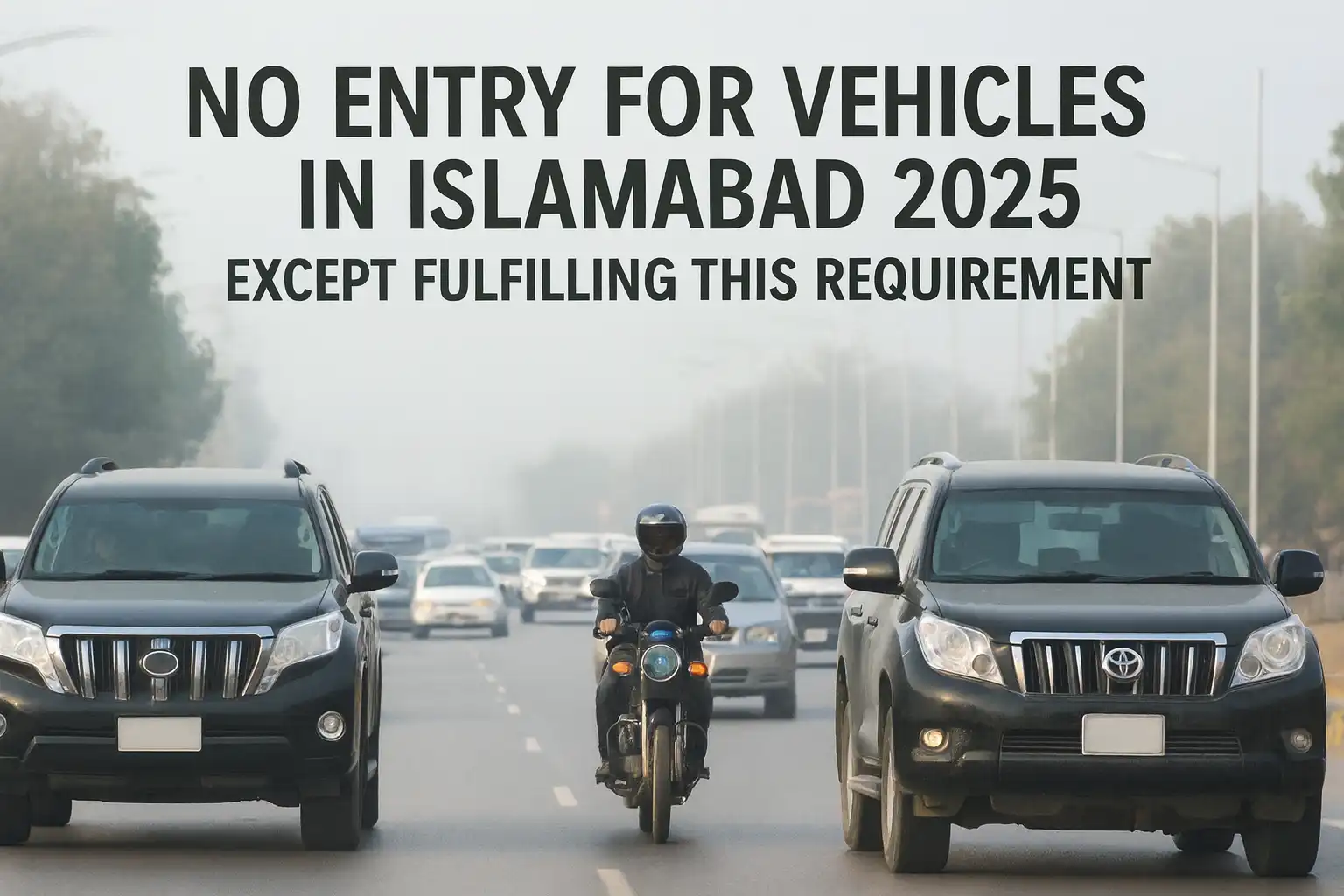 No Entry for All Vehicles in Islamabad Except Fulfilling This Requirement