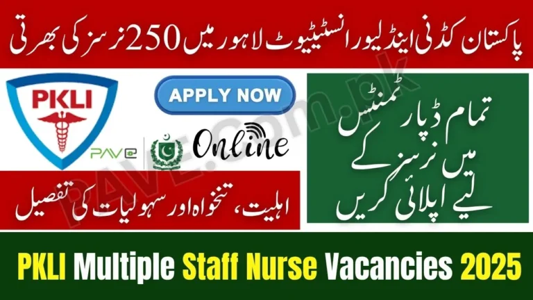 PKLI Announces Multiple Staff Nurse Vacancies 2025