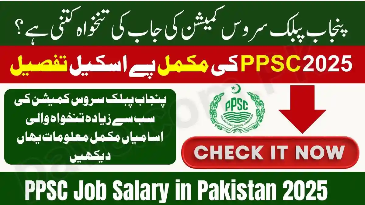 PPSC Job Salary in Pakistan 2025 – Full Pay Scale & Monthly In-Hand Details 1 PPSC Job Salary in Pakistan 2025
