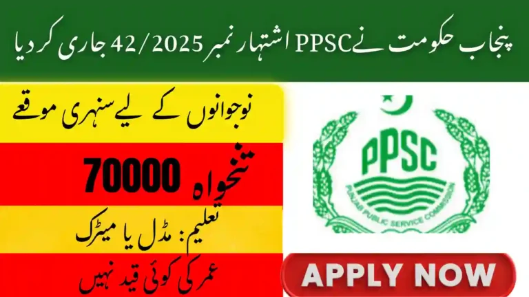 PPSC Jobs Advertisement No. 42